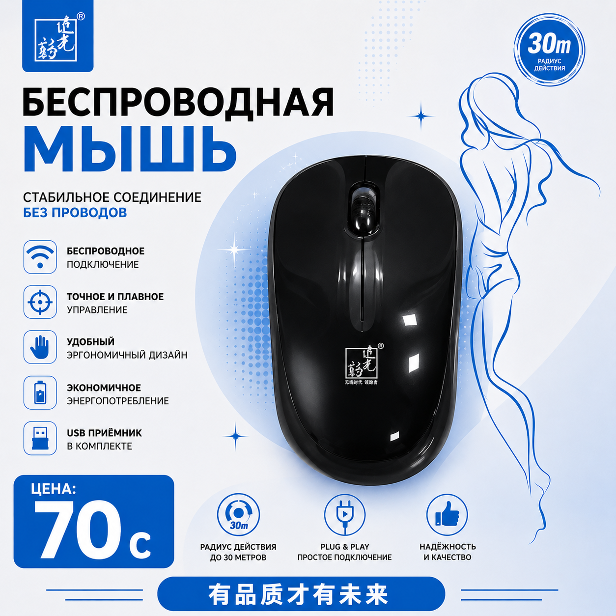 Беспроводная мышь 2.4G